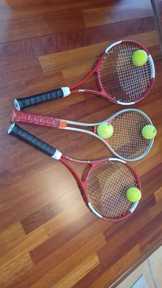 Lote 3 raquetas de tenis