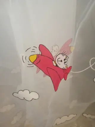 Retal Tela gasa infantil aviones y nubes