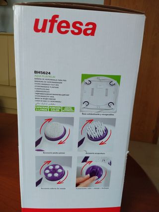 BAÑERA HIDROMASAJE PIES UFESA BH5624 AQUA PLUS REL