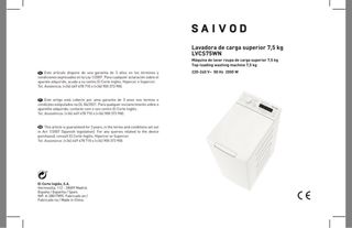 Lavadora Saivod Carga Superior Blanca