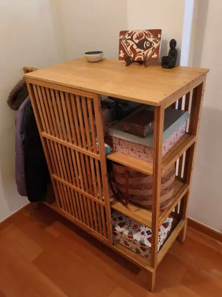 Armario Nordkisa Bambú Puerta Corredera