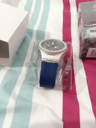 Reloj Mugello Everest Plata y Azul