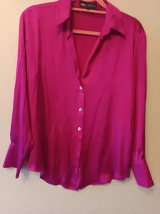 Camisa fucsia Zara