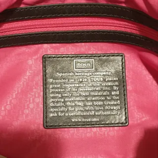 Bolso Tous Negro Acolchado con asas de Piel