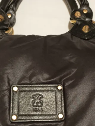 Bolso Tous Negro Acolchado con asas de Piel