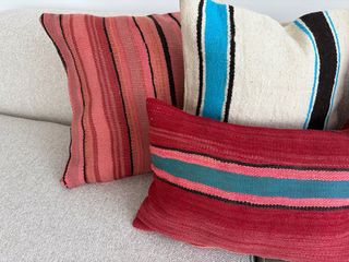 Conjunto 5 cojines lana hechos a mano