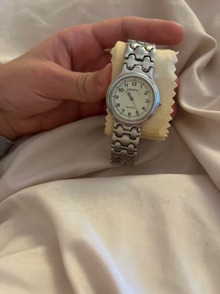 Reloj Geneva Plata y Blanco