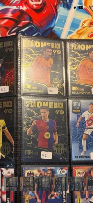 Lote Tarjetas Fútbol Special One Black