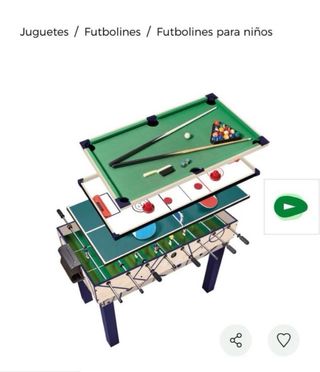 Futbolín de madera multijuegos. Venta en persona