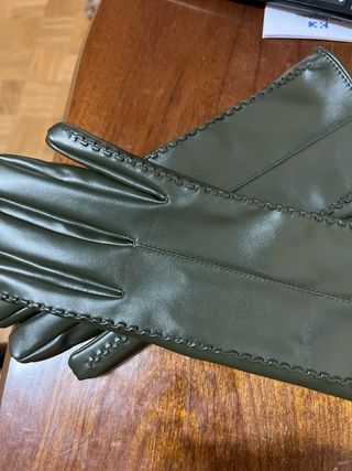 Guantes mujer verde caza