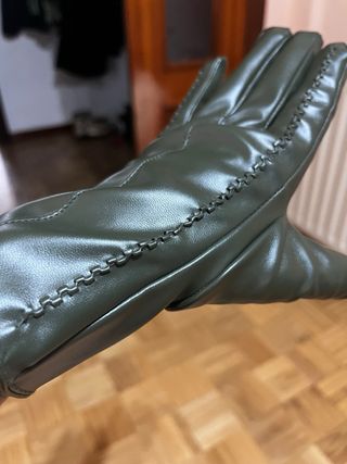 Guantes mujer verde caza