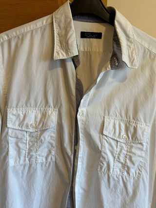 Camisa Zara Caballero Blanca