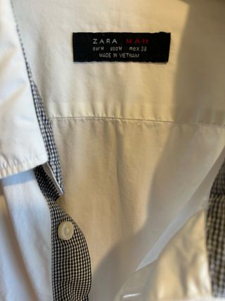 Camisa Zara Caballero Blanca
