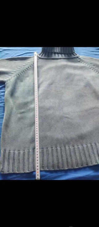 Jersey punto cuello alto señora gris