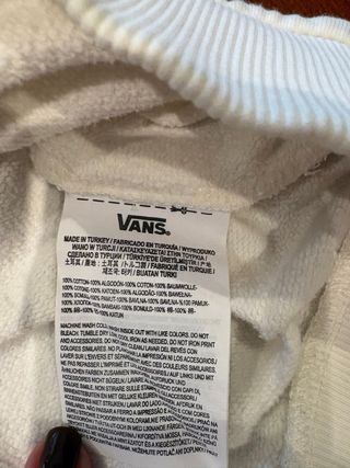 Sudadera Vans Chica Blanca con Dibujo