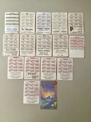 16 Calendarios de bolsillo Niños