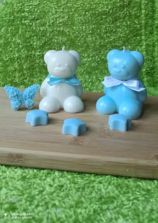 Orsetto in cera di soia decorativo