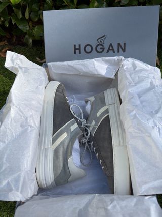 Zapatillas Hogan Hombre Talla 44 (9,5) Gris/Blanco