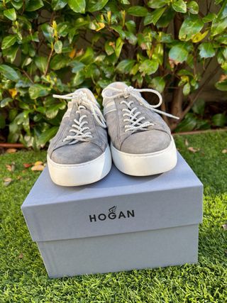 Zapatillas Hogan Hombre Talla 44 (9,5) Gris/Blanco