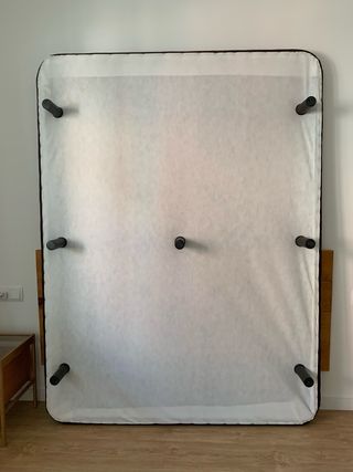 Somier - Base tapizada 150x200cm marrón