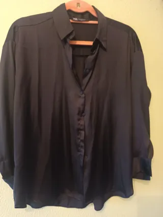 Blusa Zara Raso Negra