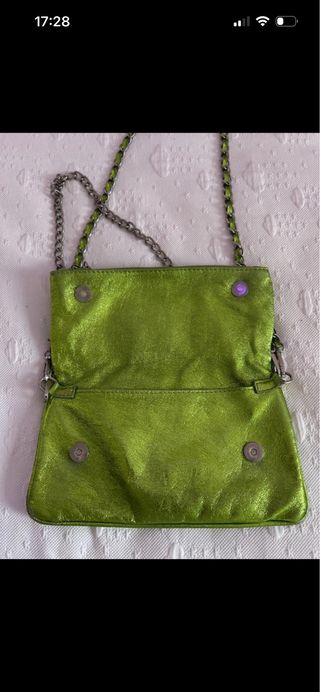 Bolso Piel Metalizado Verde