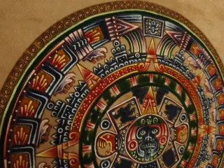 Quadro Messicano Cornice Legno Carta