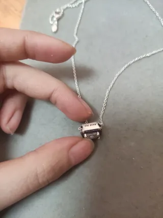 Collar Pandora Plata Cuadrado