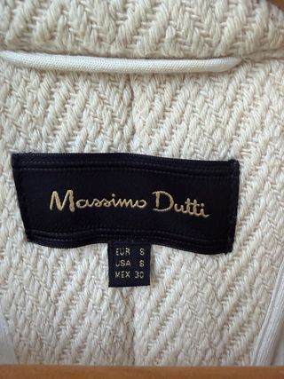 Abrigo Massimo Dutti Beige Talla S