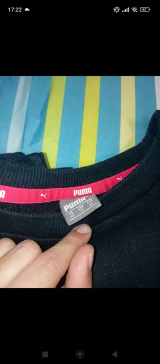 Sudadera Puma Negra y Rosa