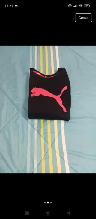 Sudadera Puma Negra y Rosa