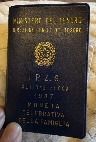 Moneta Celebrativa Famiglia 1987 Zecca