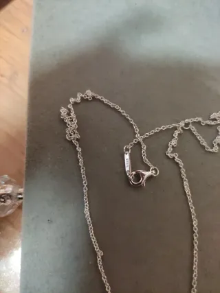 Collar plata doble corazón circonitas