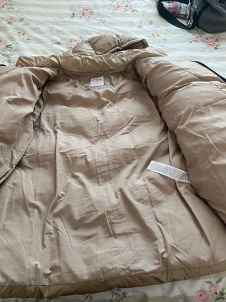 Chaqueta anorak invierno beige/dorada