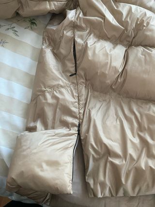 Chaqueta anorak invierno beige/dorada