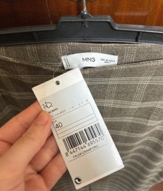 Conjunto traje cuadros Mango