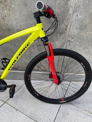 Bicicleta MTB Wolfbike Amarilla
