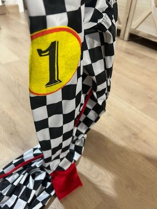 Disfraz piloto carreras cuadros Talla M-L