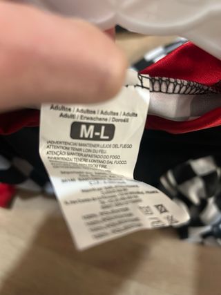 Disfraz piloto carreras cuadros Talla M-L