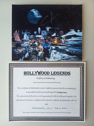 Autofrafo de George Lucas - Star Wars