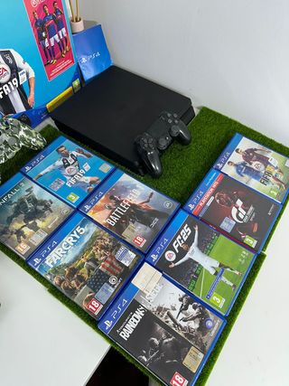 Ps4 Slim / 8 juegos / Mando