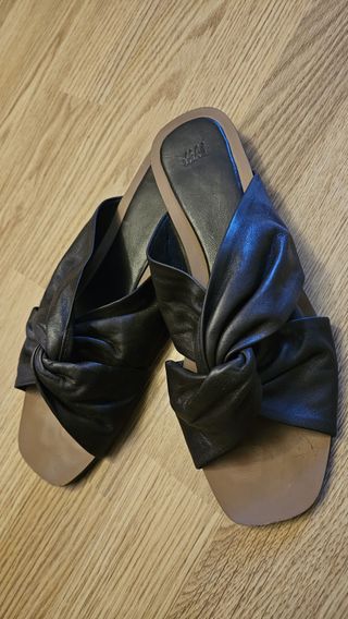 Chanclas H&M Piel Negras