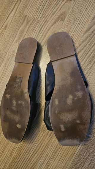 Chanclas H&M Piel Negras