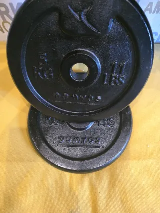 Discos de pesas Domyos 5 kg / 11 lbs 2 unidades