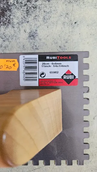 Llana dentada Acero Inoxidable Rubi