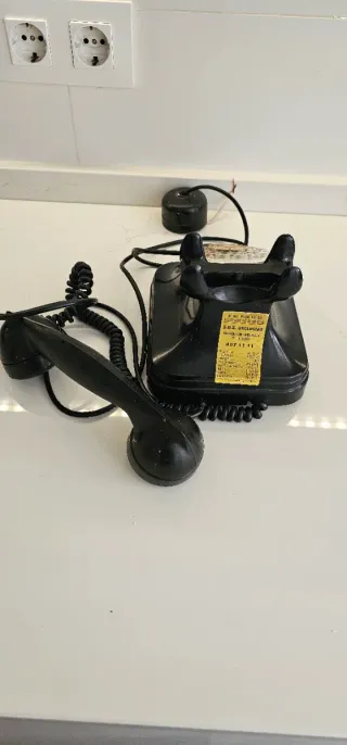 Teléfono Baquelita Negro Telefónica Retro