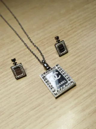 Conjunto Chanel Colgante + Pendientes