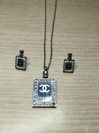 Conjunto Chanel Colgante + Pendientes