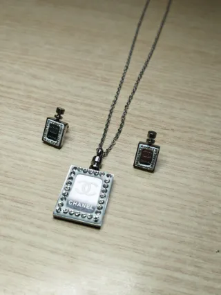 Conjunto Chanel Colgante + Pendientes