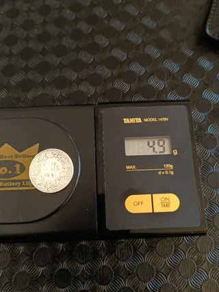 Moneda 1 Franco Suizo 1921 Plata histórica